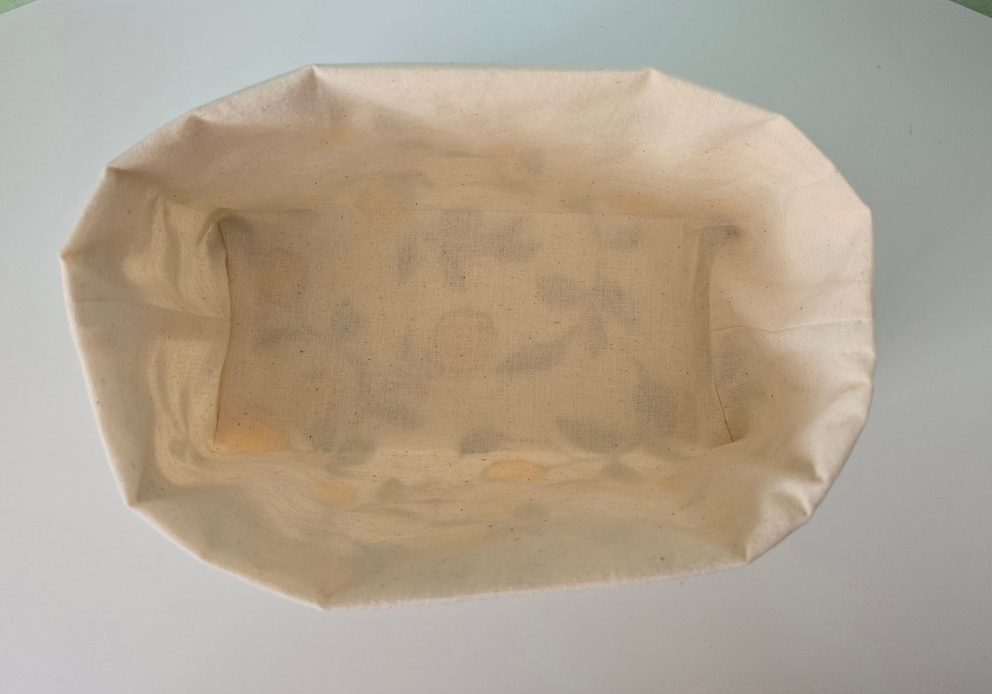 Halloween Fabric Basket: Reversible Cotton Bread Basket with Red Lining