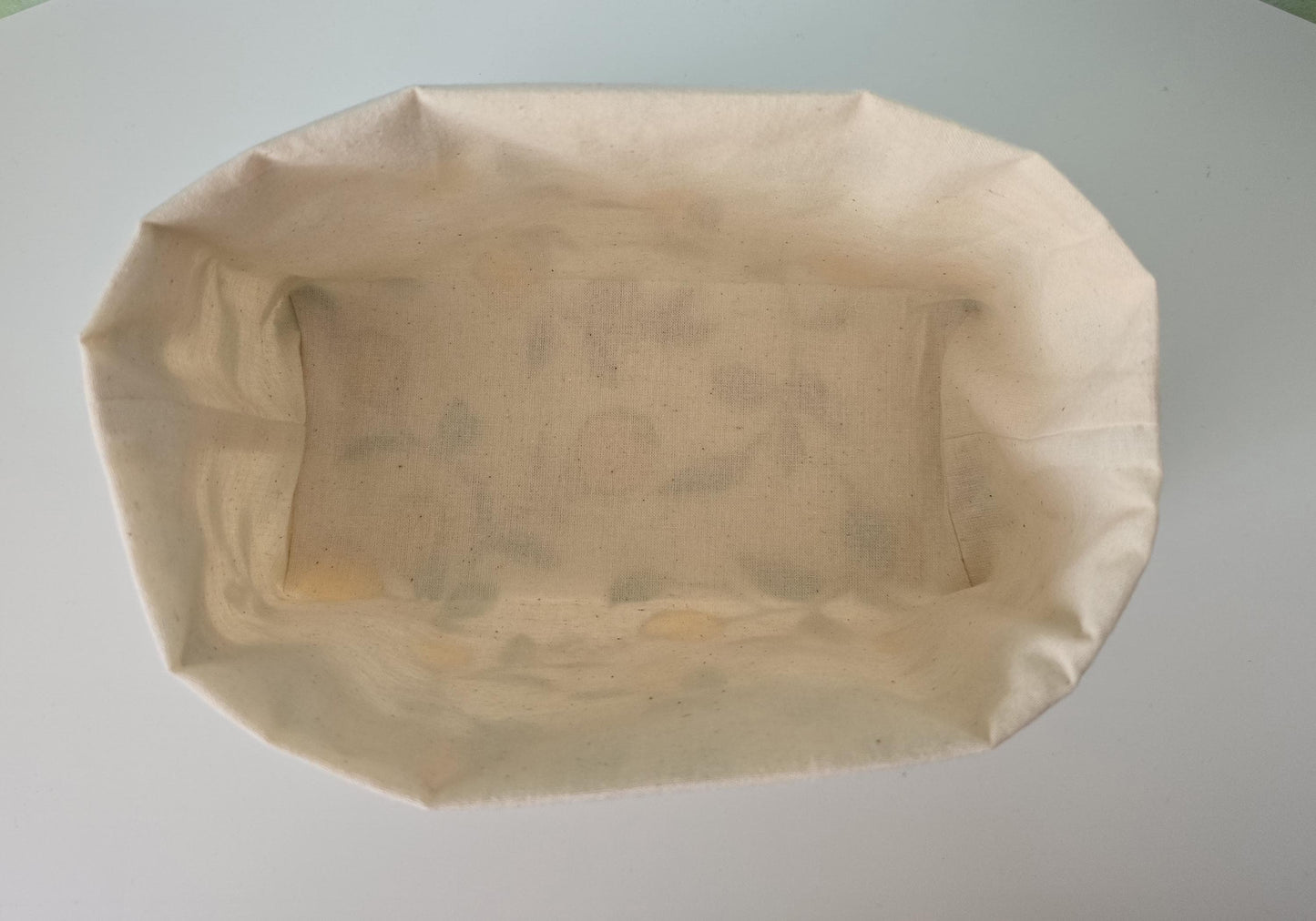 Autumn Leaves Fabric Basket: Reversible Canvas Bread Basket