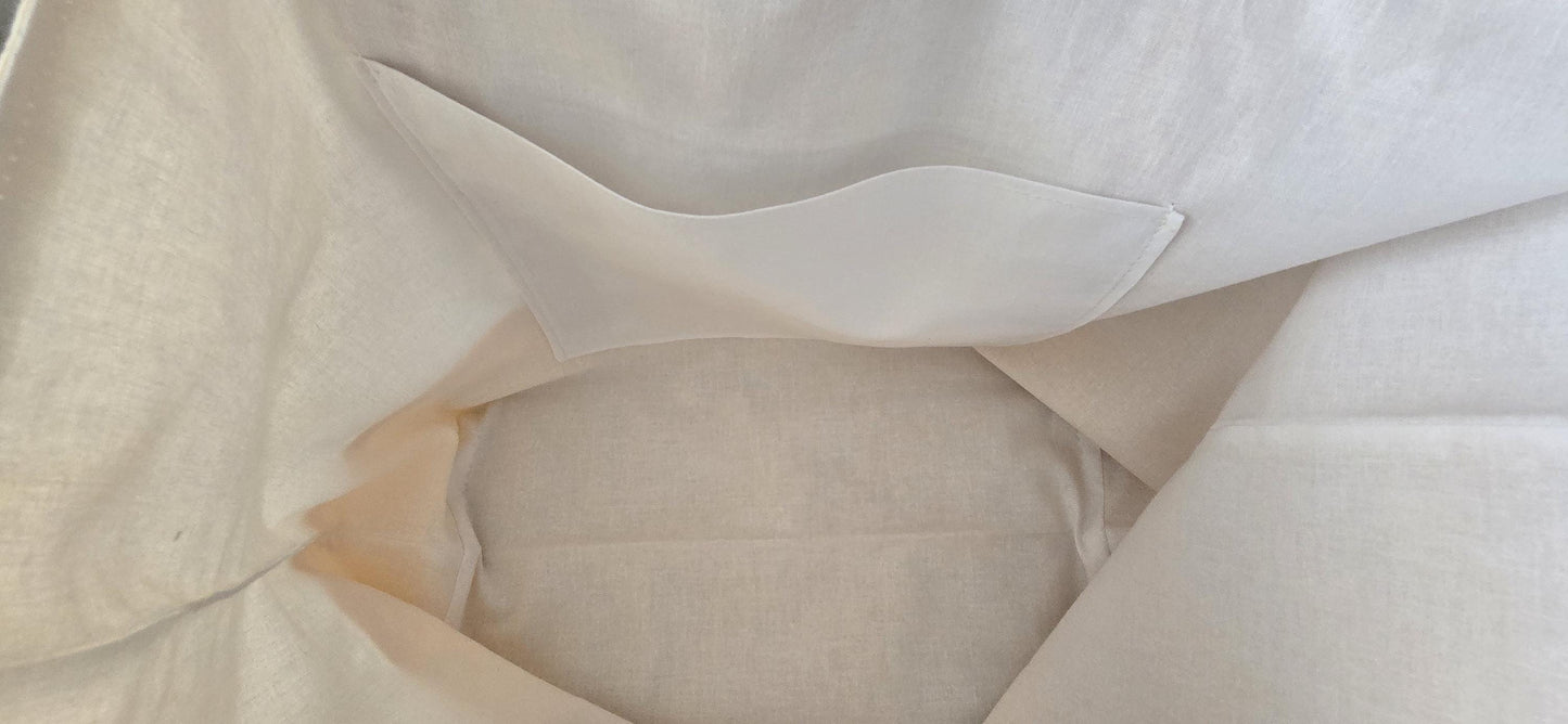 Polka Dot Tote Bag: Long Handled Cotton Shoulder Bag, UK Handcrafted