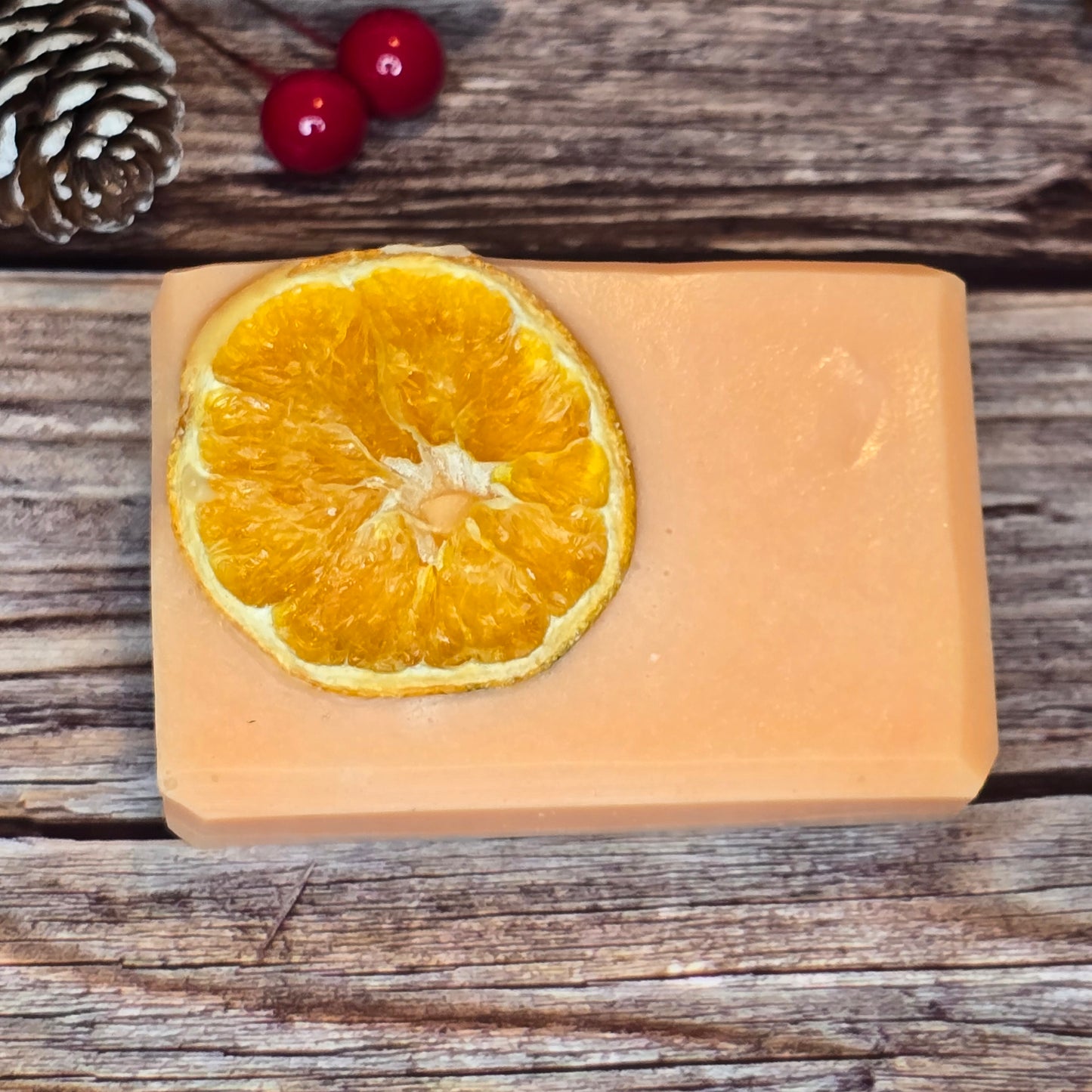 🍊Orange Cinnamon Soap – Festive Handmade Gift