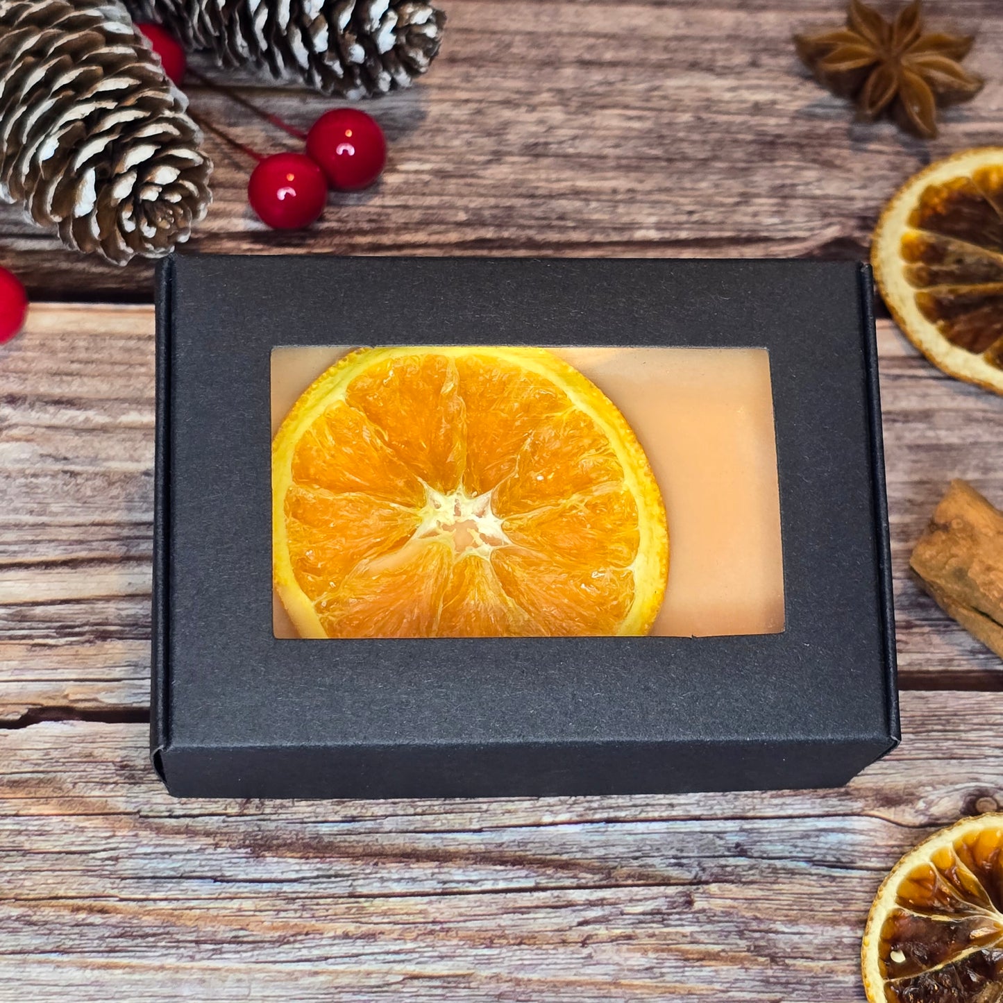 🍊Orange Cinnamon Soap – Festive Handmade Gift