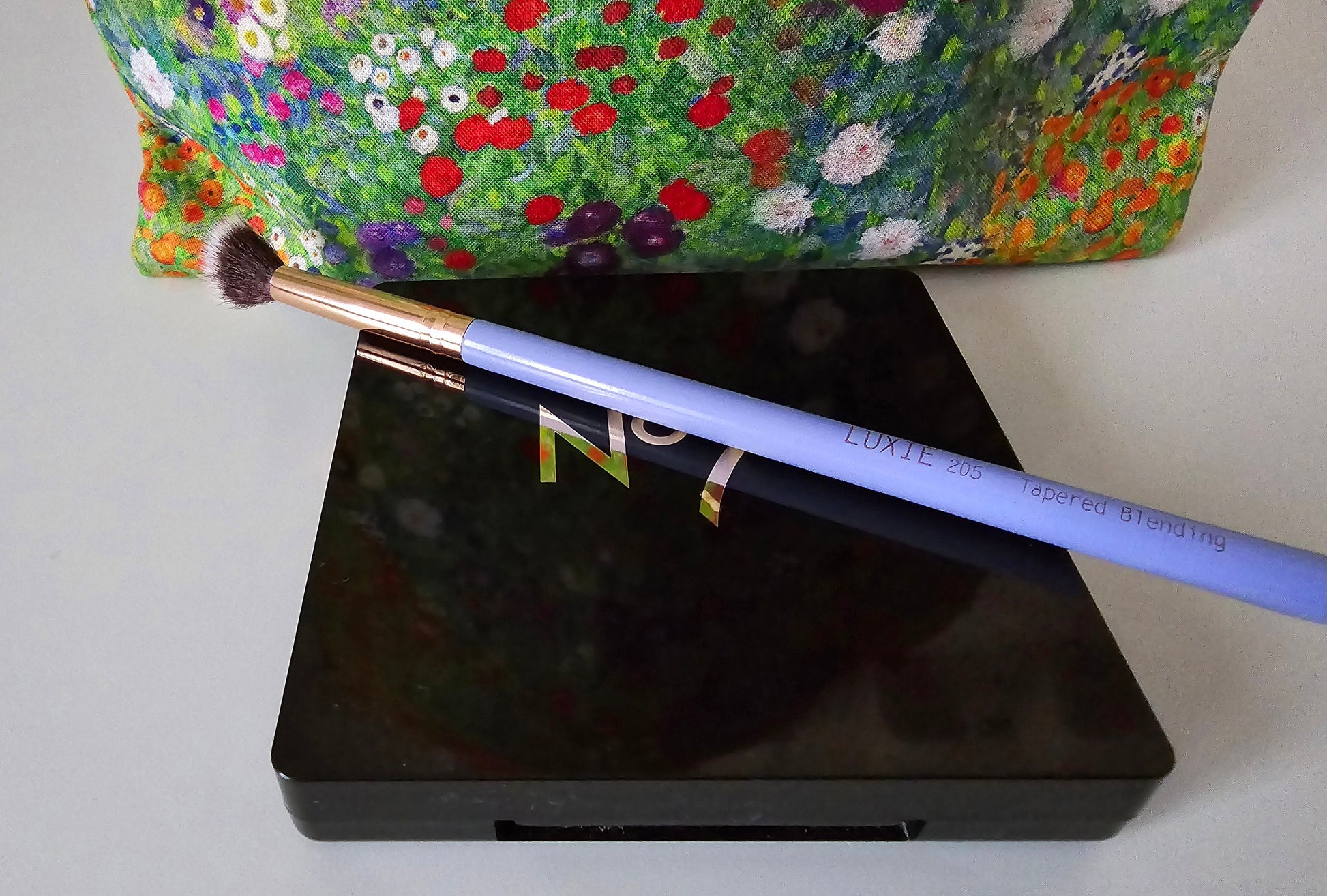 Gustav Klimt Floral Garden Cosmetic Bag – Handmade Makeup & Toiletry Pouch, Gift for Her