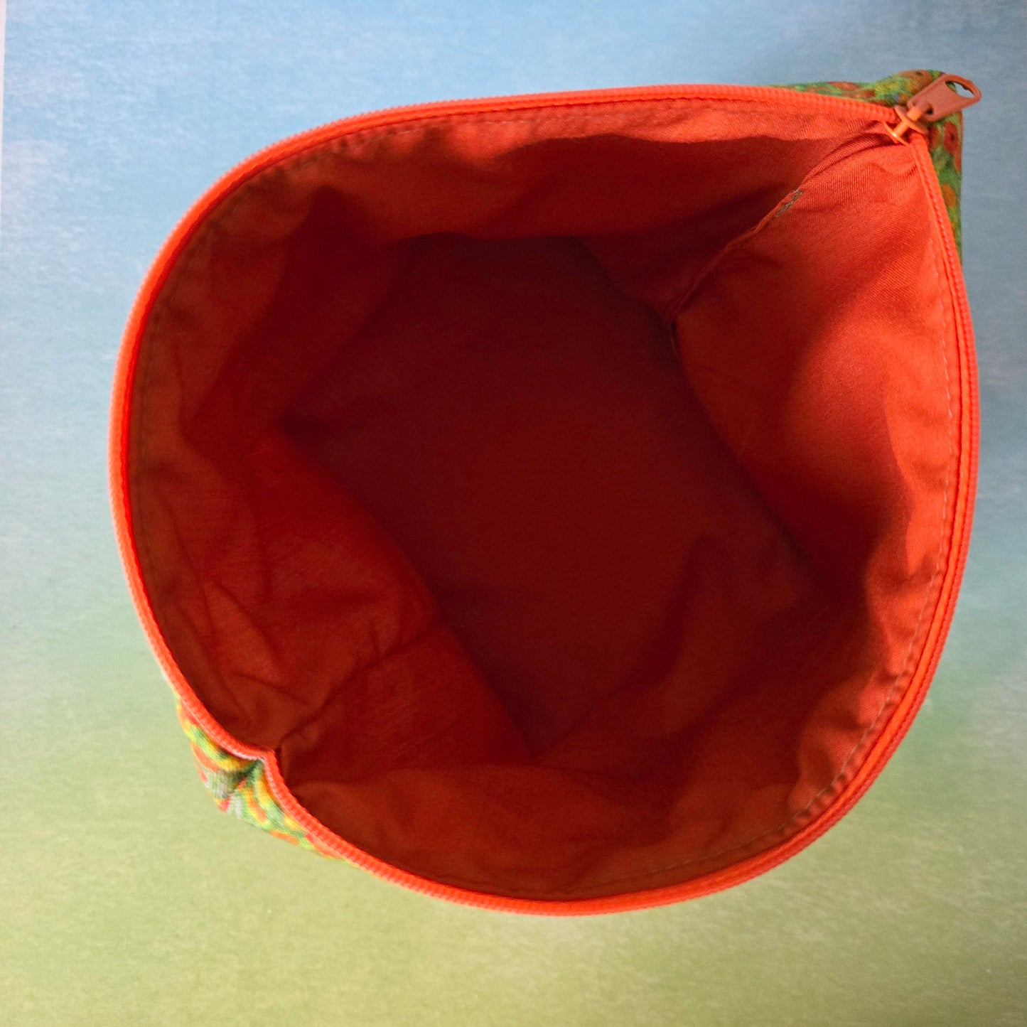 Gustav Klimt Floral Garden Cosmetic Bag – Handmade Makeup & Toiletry Pouch, Gift for Her