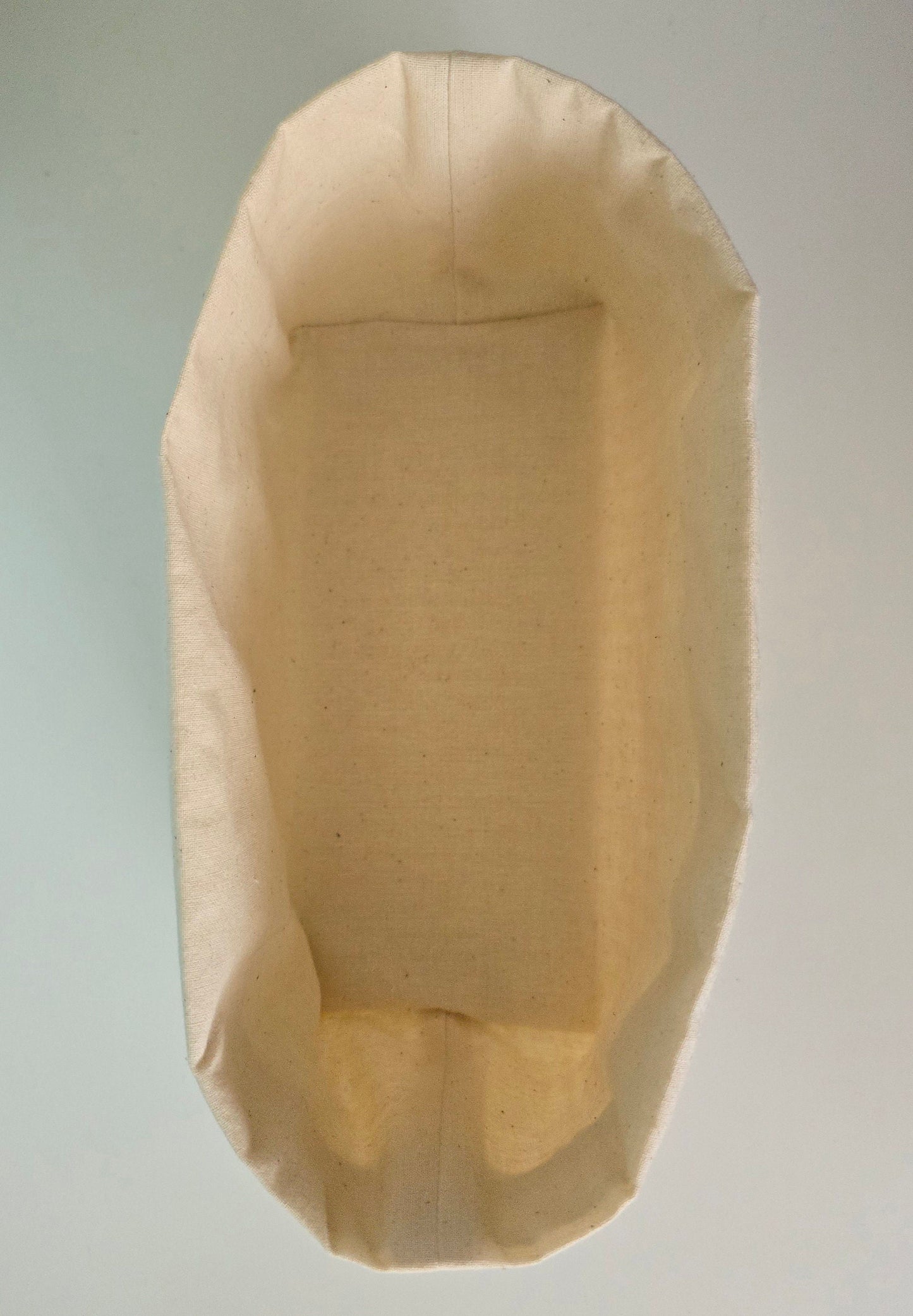 Yellow Striped Fabric Basket: Reversible Cotton Canvas Bread Basket