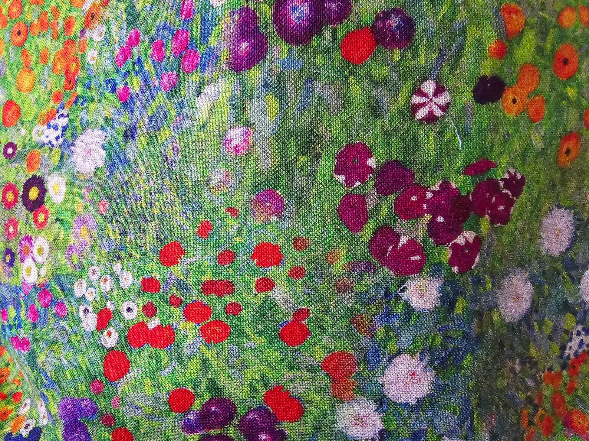 Gustav Klimt Floral Garden Cosmetic Bag – Handmade Makeup & Toiletry Pouch, Gift for Her