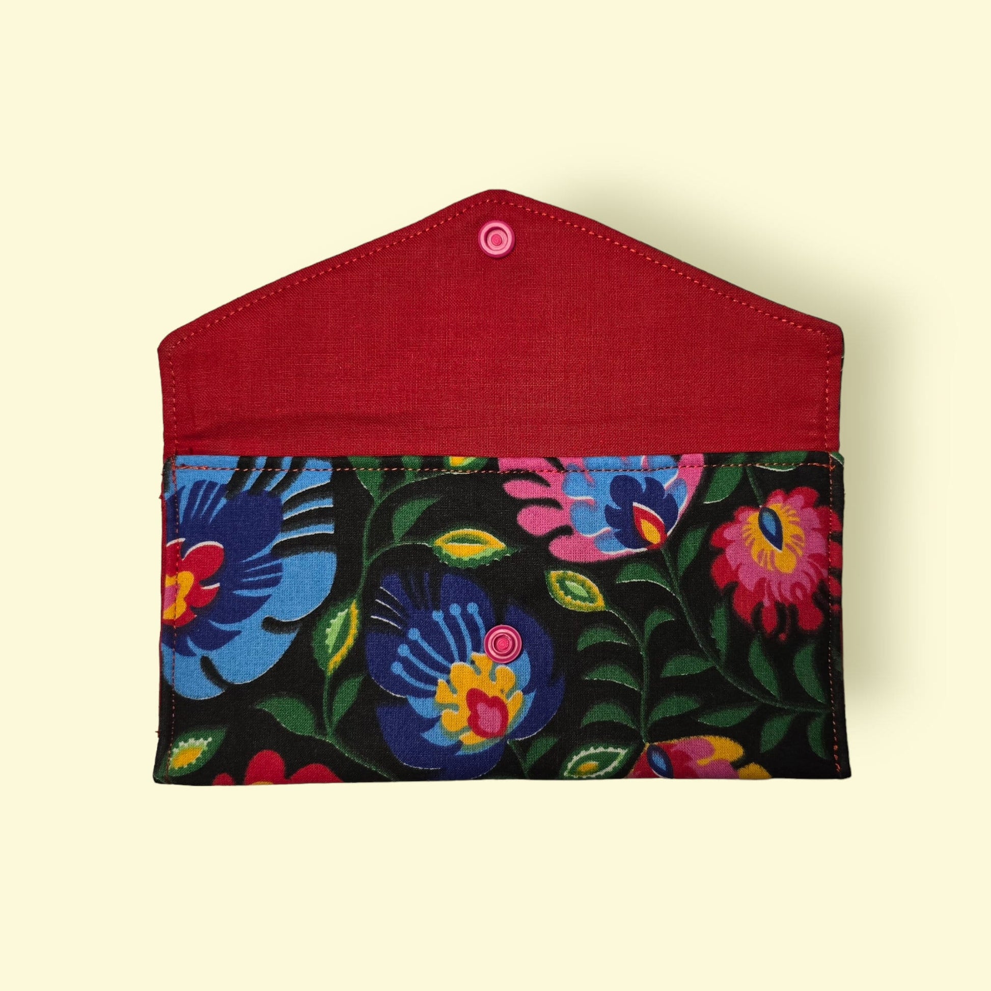 Hungarian Floral Glasses Case: Padded Cotton Fabric Eyewear Protector