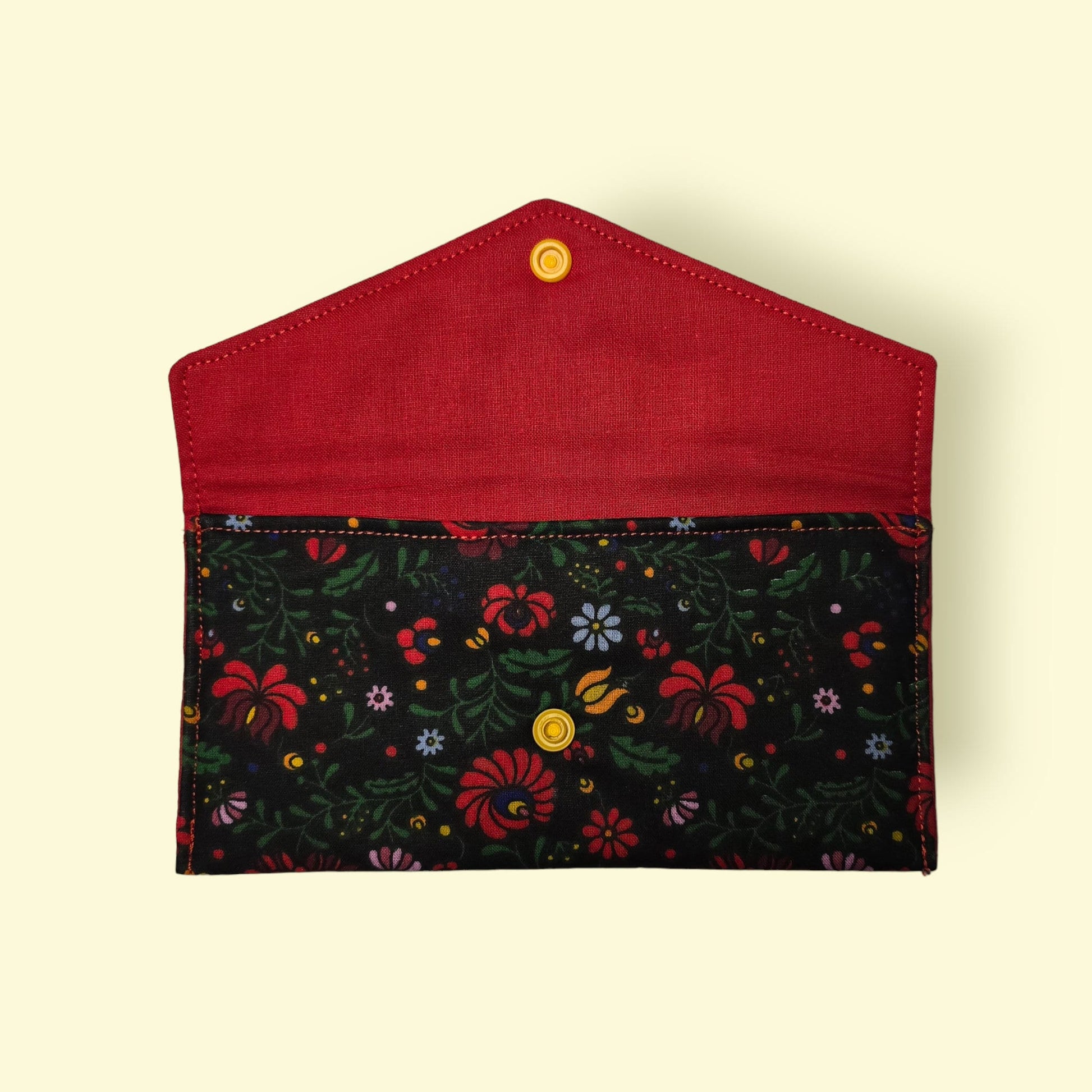 Hungarian Floral Glasses Case: Padded Cotton Fabric Eyewear Protector