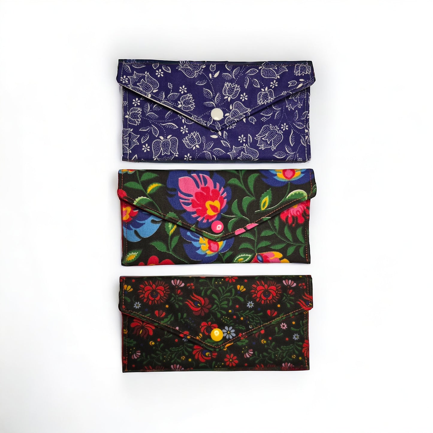 Hungarian Floral Glasses Case: Padded Cotton Fabric Eyewear Protector