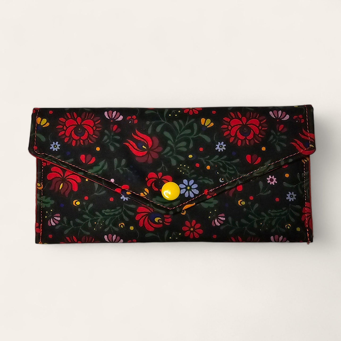 Hungarian Floral Glasses Case: Padded Cotton Fabric Eyewear Protector