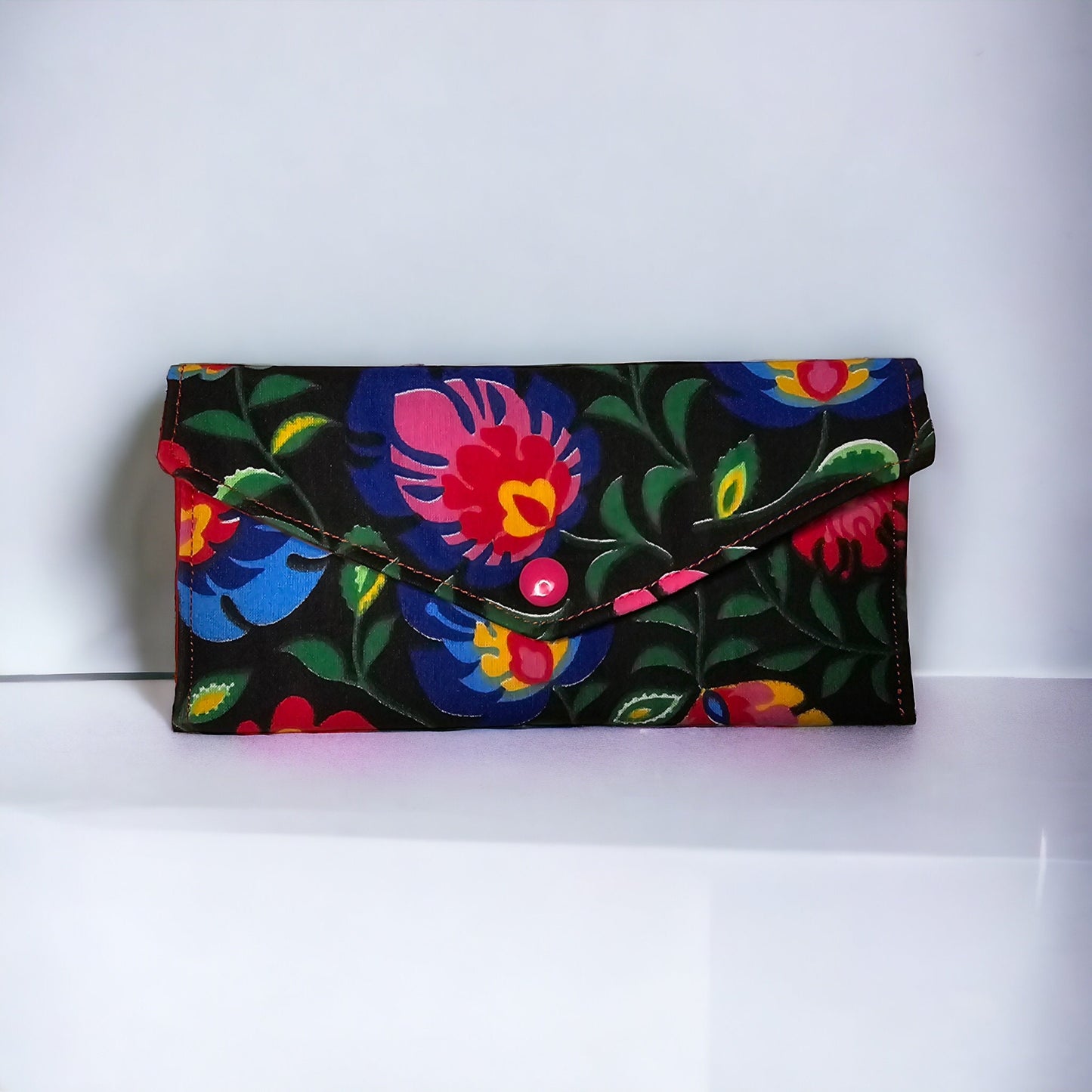Hungarian Floral Glasses Case: Padded Cotton Fabric Eyewear Protector
