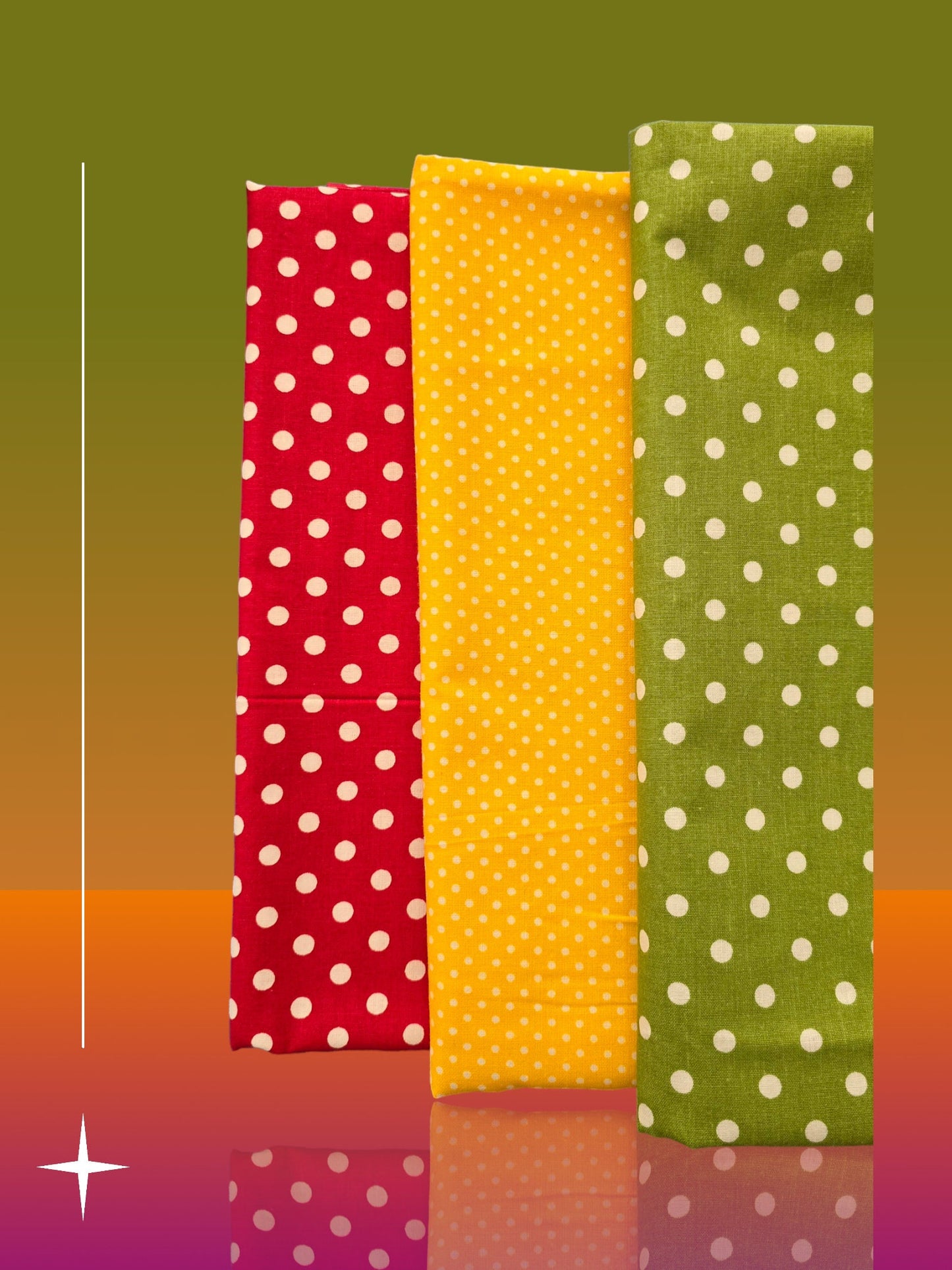 Polka Dot Fabric Basket: Reversible Cotton Canvas Bread Basket