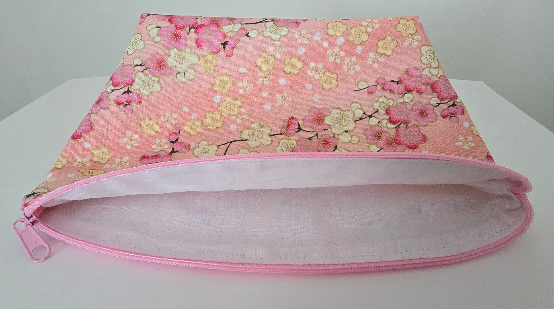 Handcrafted Floral Fabric Cosmetic Bag - UK Made