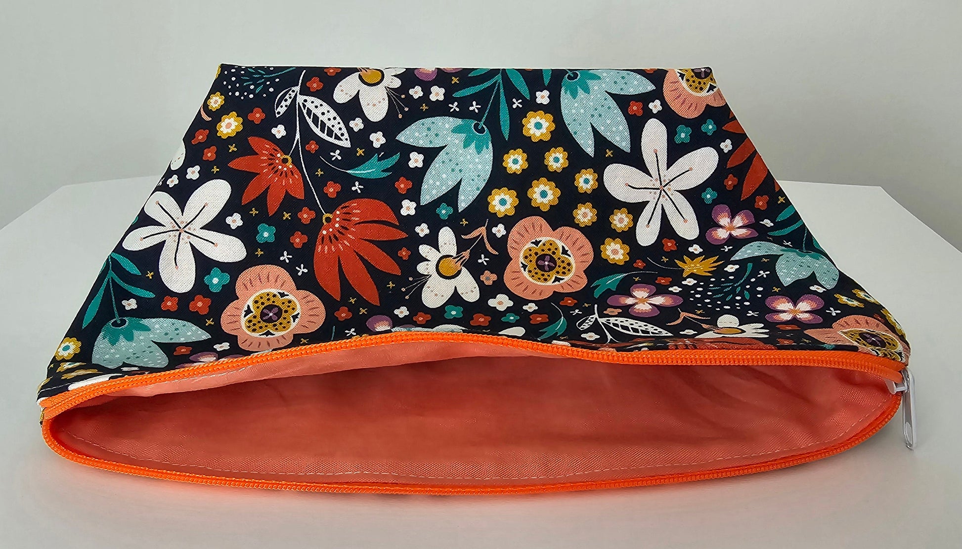 Handcrafted Floral Fabric Cosmetic Bag: UK Made Travel Accessories