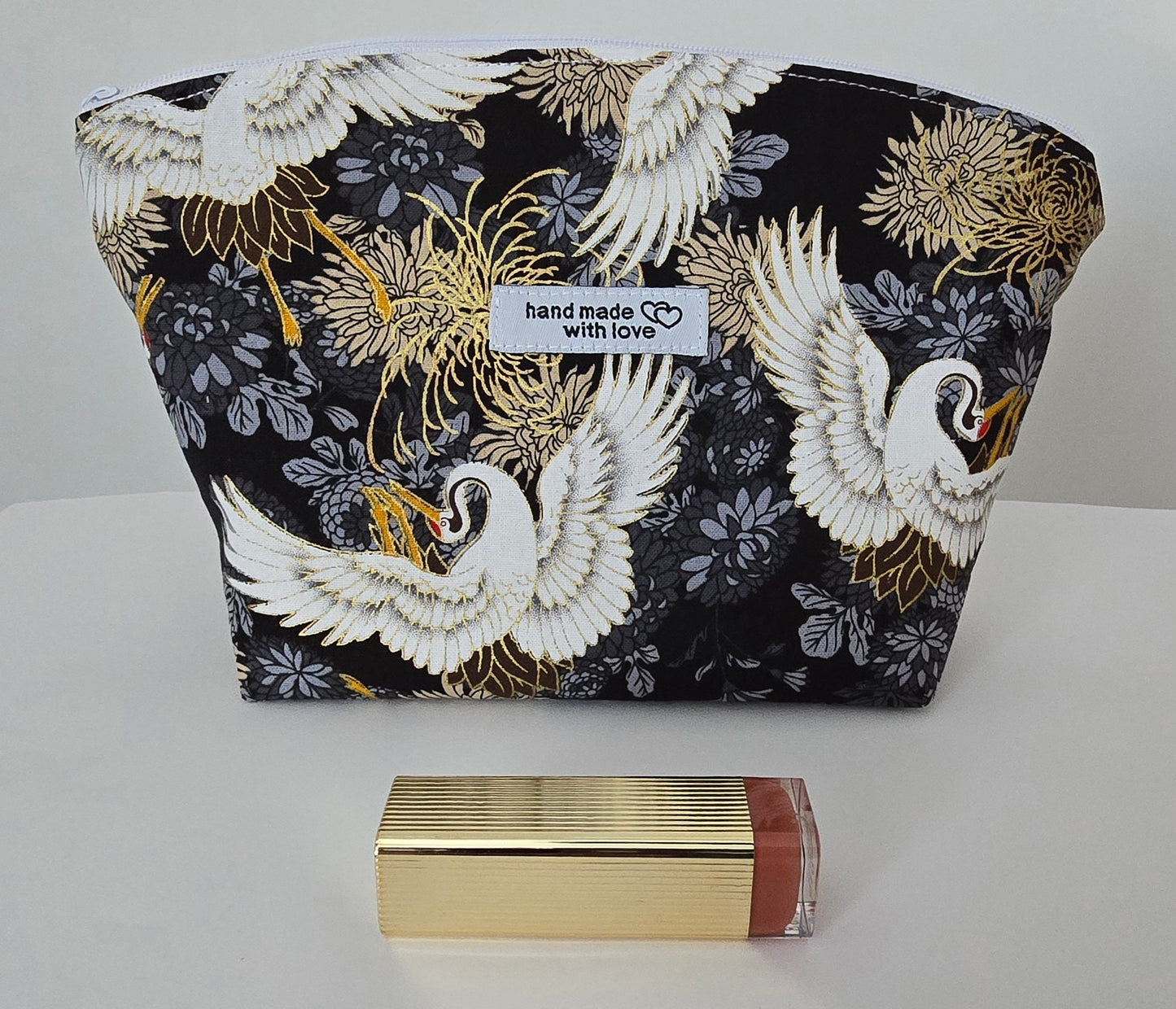 Handcrafted Floral Fabric Cosmetic Bag - UK Made
