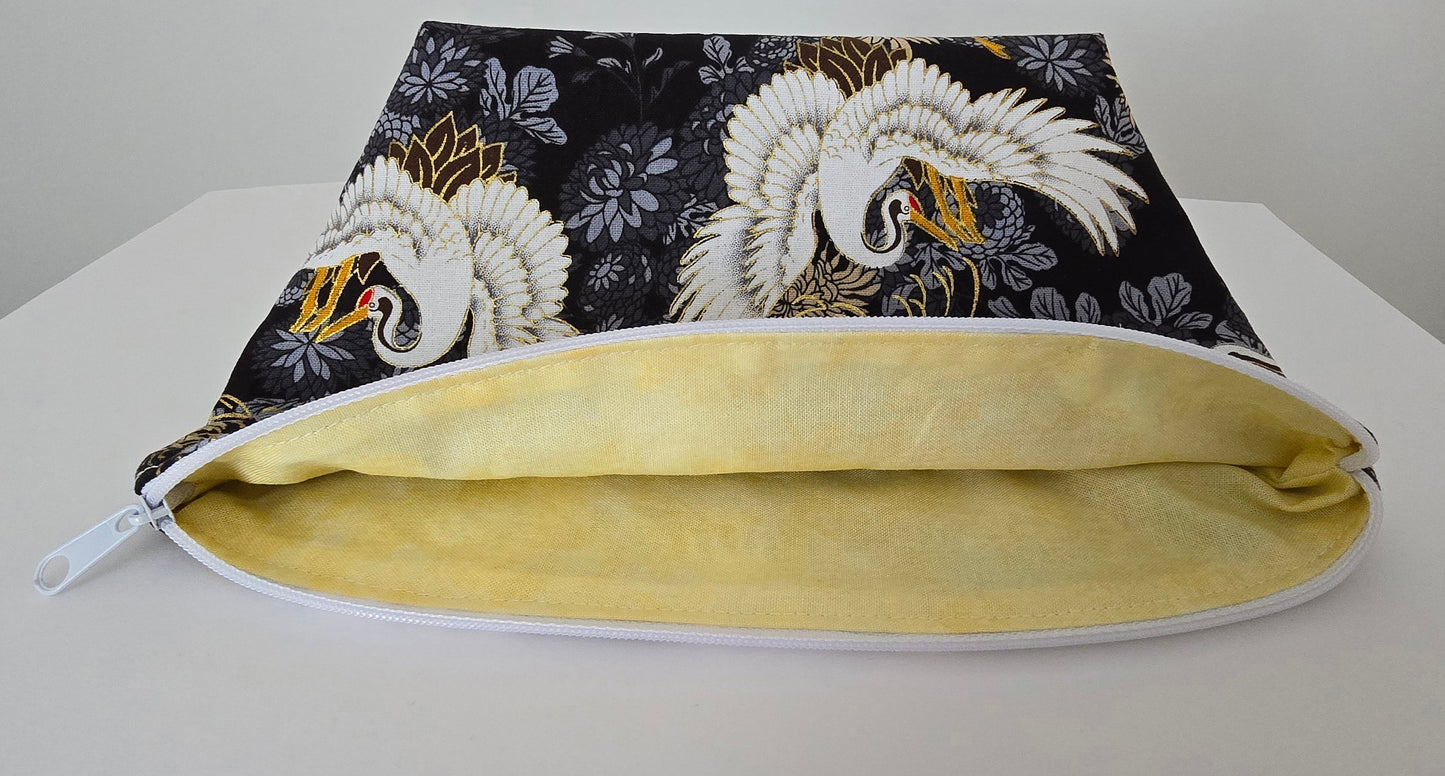 Handcrafted Floral Fabric Cosmetic Bag - UK Made