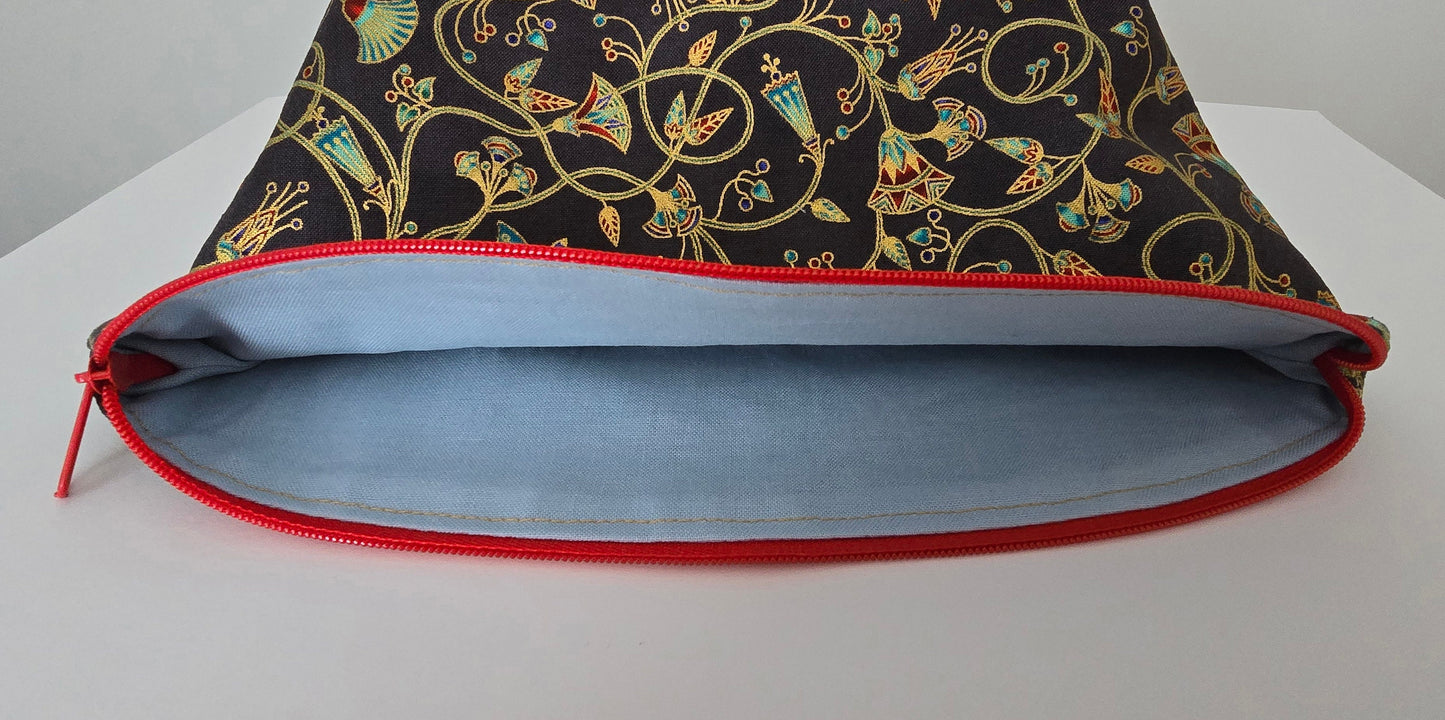 Handcrafted Floral Fabric Cosmetic Bag - UK Made