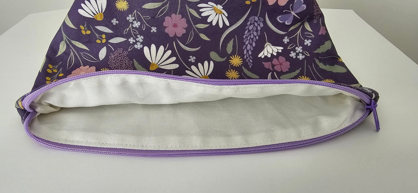 Handcrafted Floral Fabric Cosmetic Bag: UK Made Travel Accessories