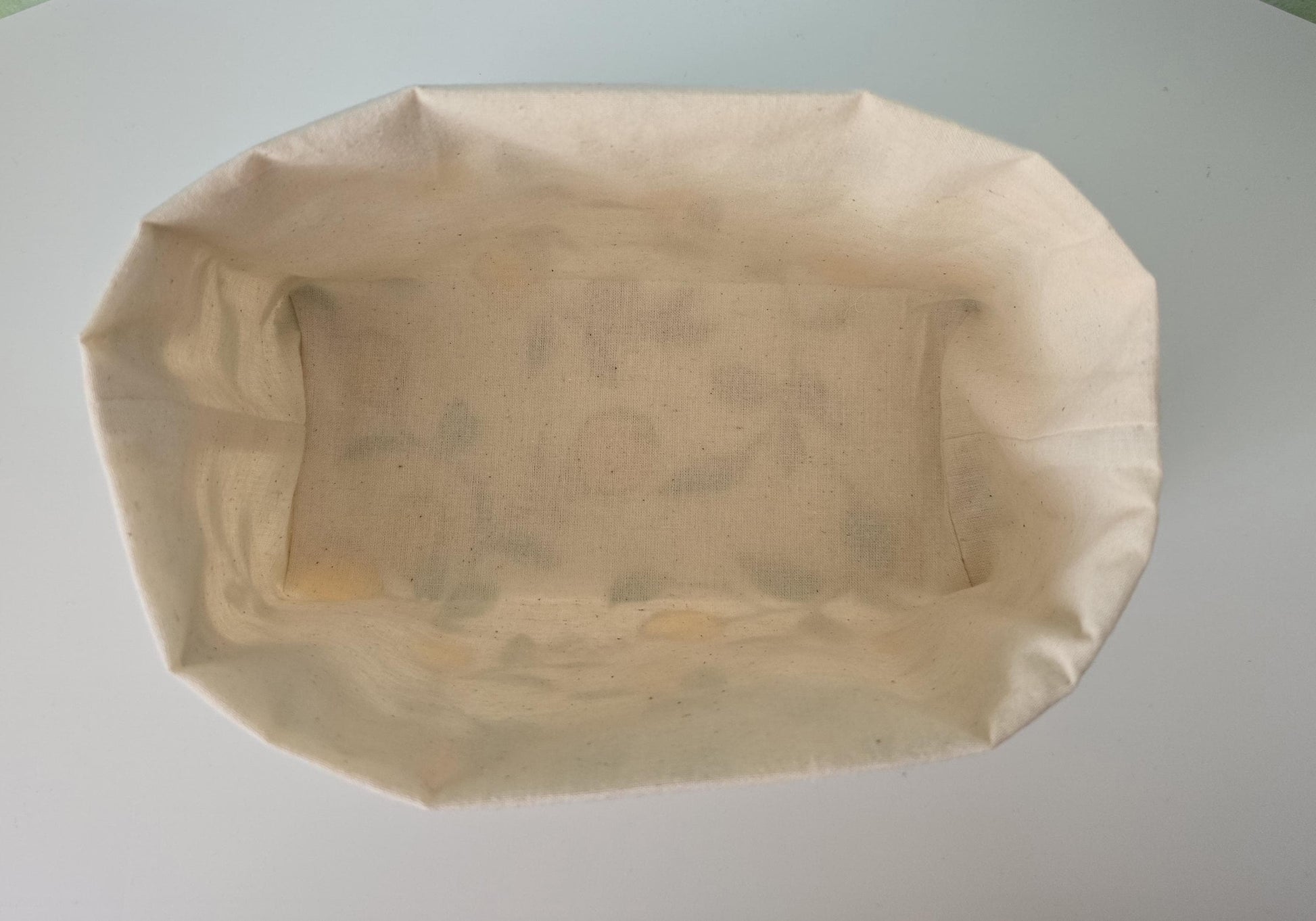 Autumn Leaves Fabric Basket: Reversible Canvas Bread Basket