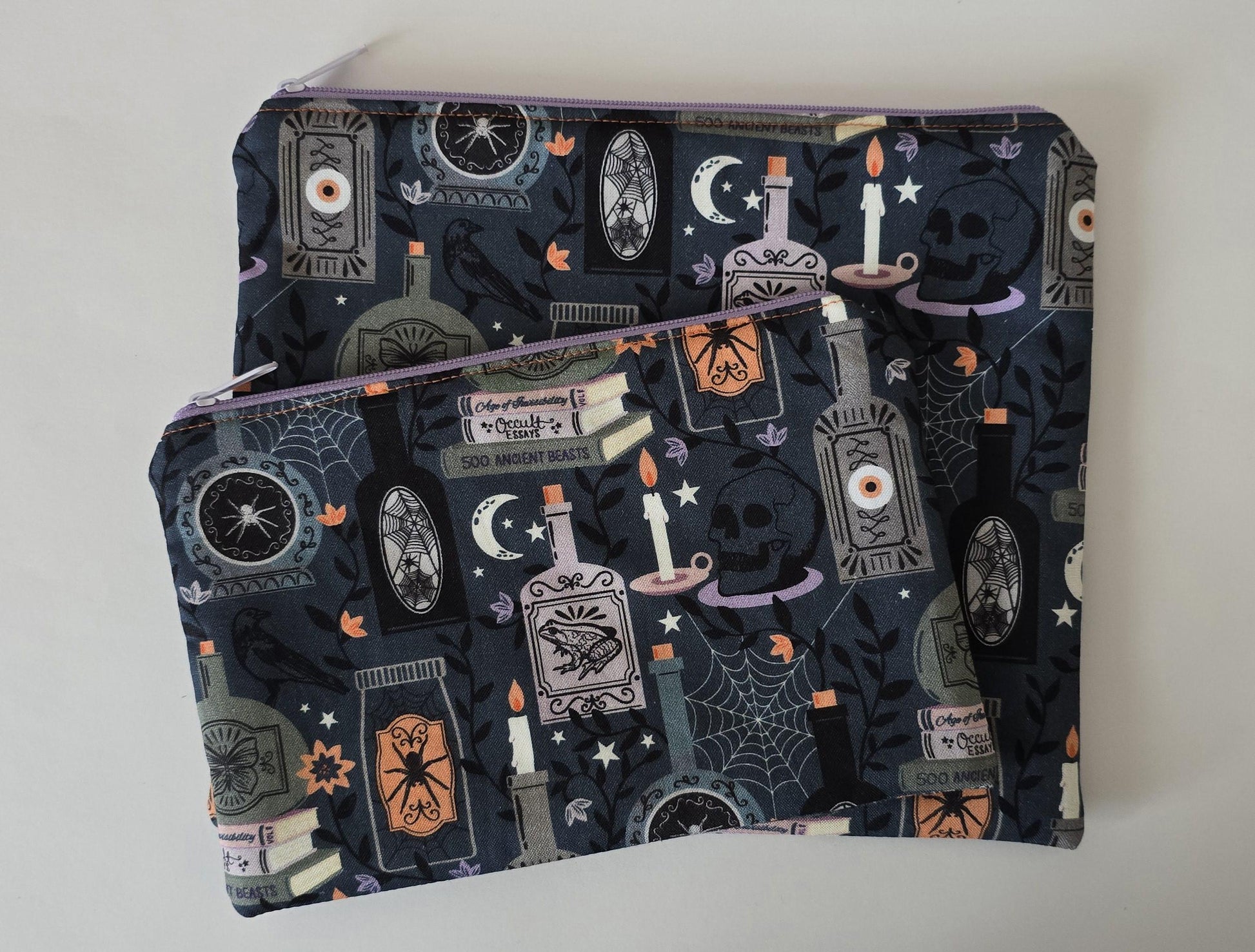 Limited Edition Halloween Makeup Bag: Handcrafted Fabric Cosmetic Bag