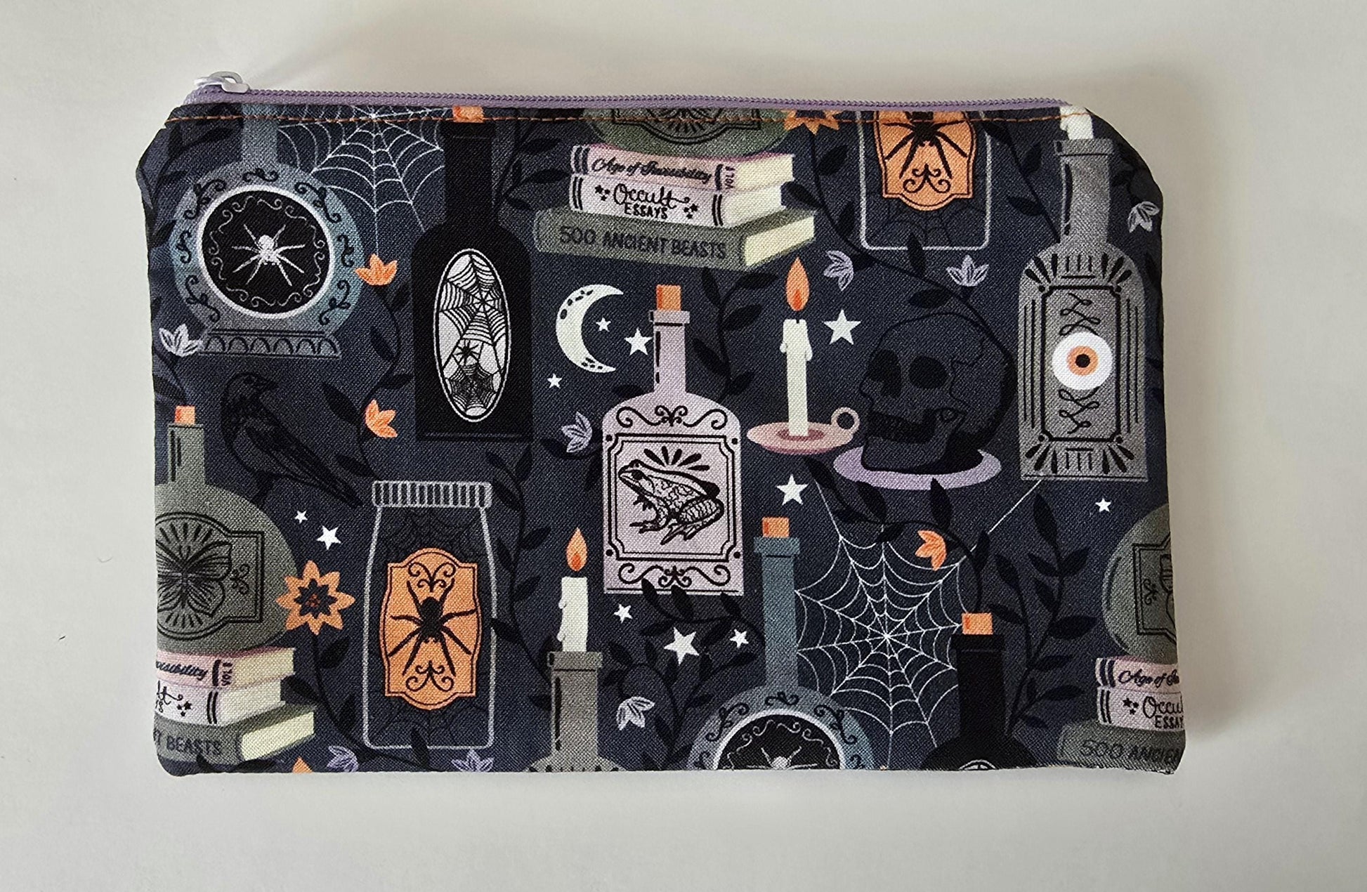 Limited Edition Halloween Makeup Bag: Handcrafted Fabric Cosmetic Bag