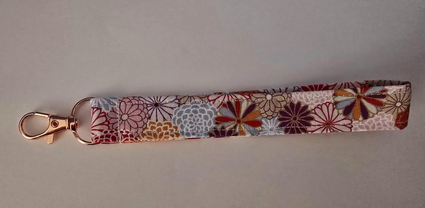 Floral Kimono Cotton Cosmetic Bag: Handcrafted Makeup Bag