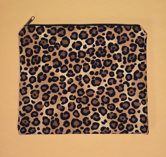 Animal Print Makeup Bag: Africa Collection, Handcrafted Cosmetic Bag
