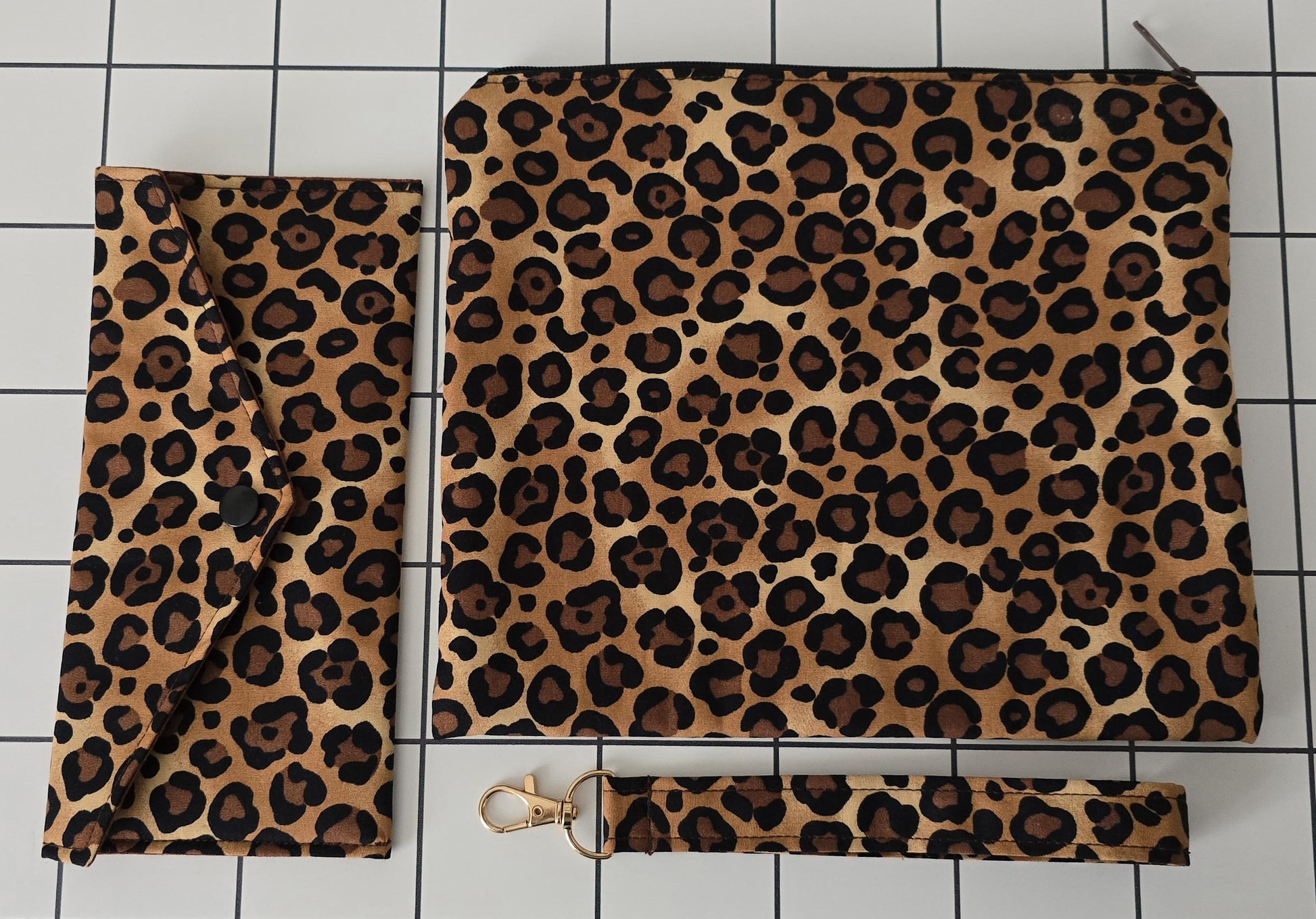 Animal Print Tote Bag: Long Handle Cotton Canvas Shoulder Bag