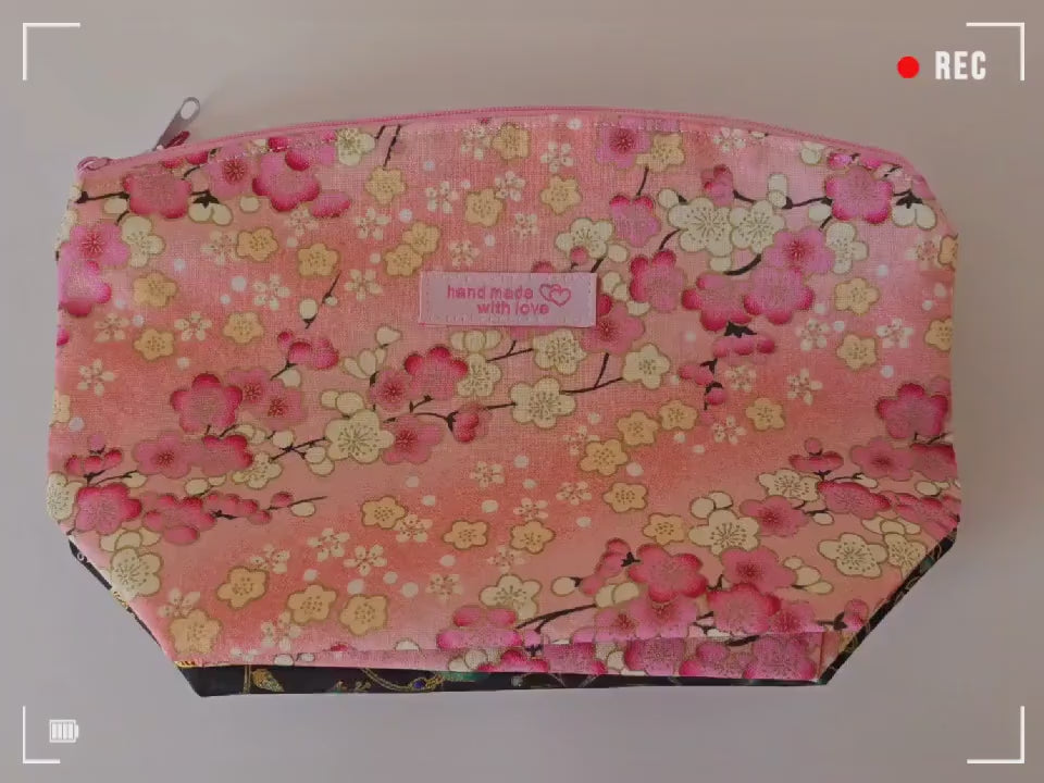 Handcrafted Floral Fabric Cosmetic Bag – UK Made Travel Accessories